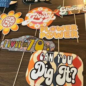 Photo Booth props! 1960/1970 themed!